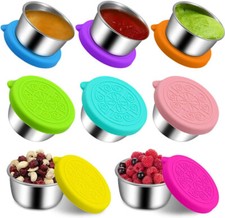 Salad Dressing Containers To Go 1.6 oz Small Condiment Containers 8 Pack