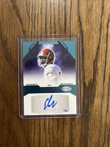 2023 Sage Aspire Teal 1/1 Eli Ricks #ASP-ER Rookie Auto RC Eagles/Bama