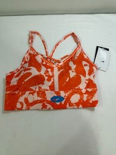 Nike Indy Icon Clash Sports Bra Women  s XS Orange All-Over Print DM0668-817 New