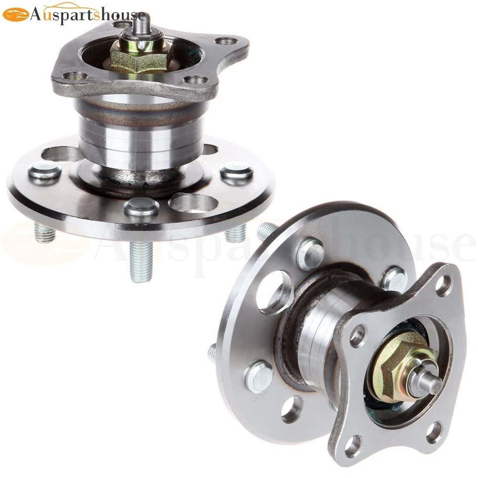 2 Rear Wheel Bearing & Hub 4 Lug For Toyota Corolla Chevrolet Prizm Geo Prizm - Image 3 of 4