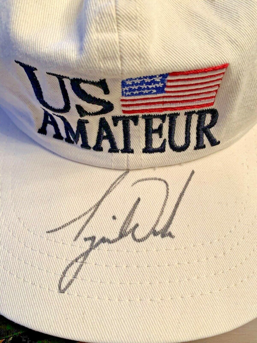 Tiger Woods Signed Autographed US Amateur Golf Hat 1996 Pumpkin