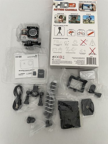 ExploreOne HD Action Camera 1080P WiFi Includes Tripod Selfie Stick Accessories - Picture 6 of 6