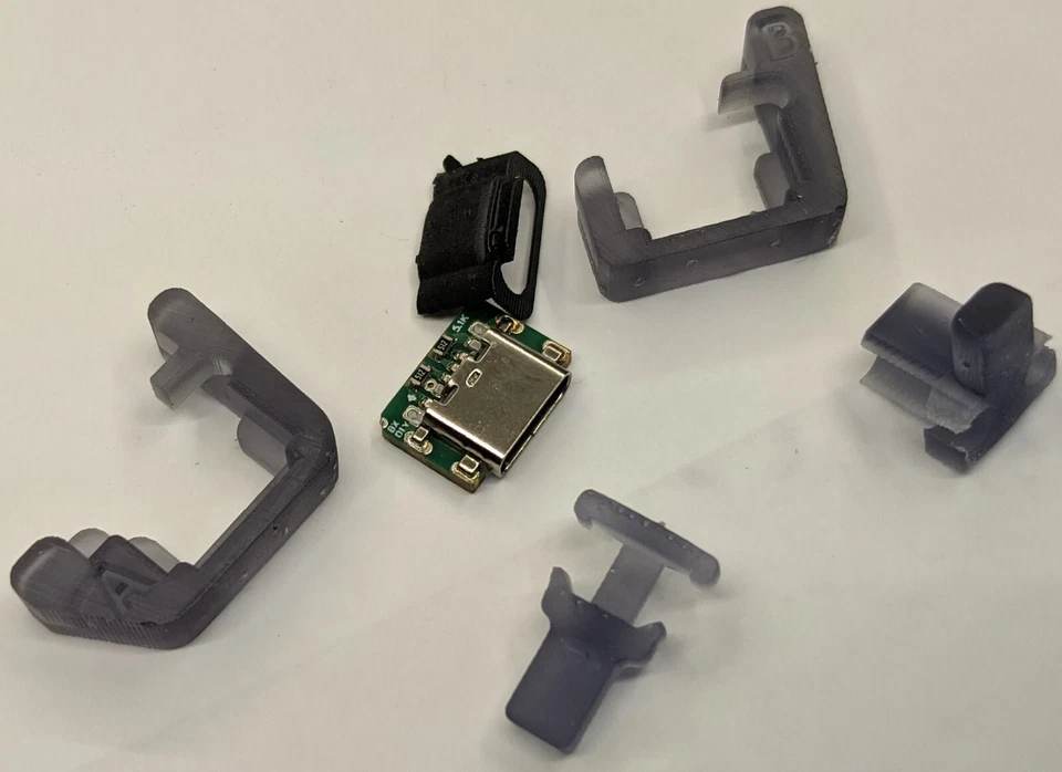 Nintendo 2DS USB-C Replacement charge port w/ Jigs+Bezel -USBC DIY kit V2 - Image 3 of 4