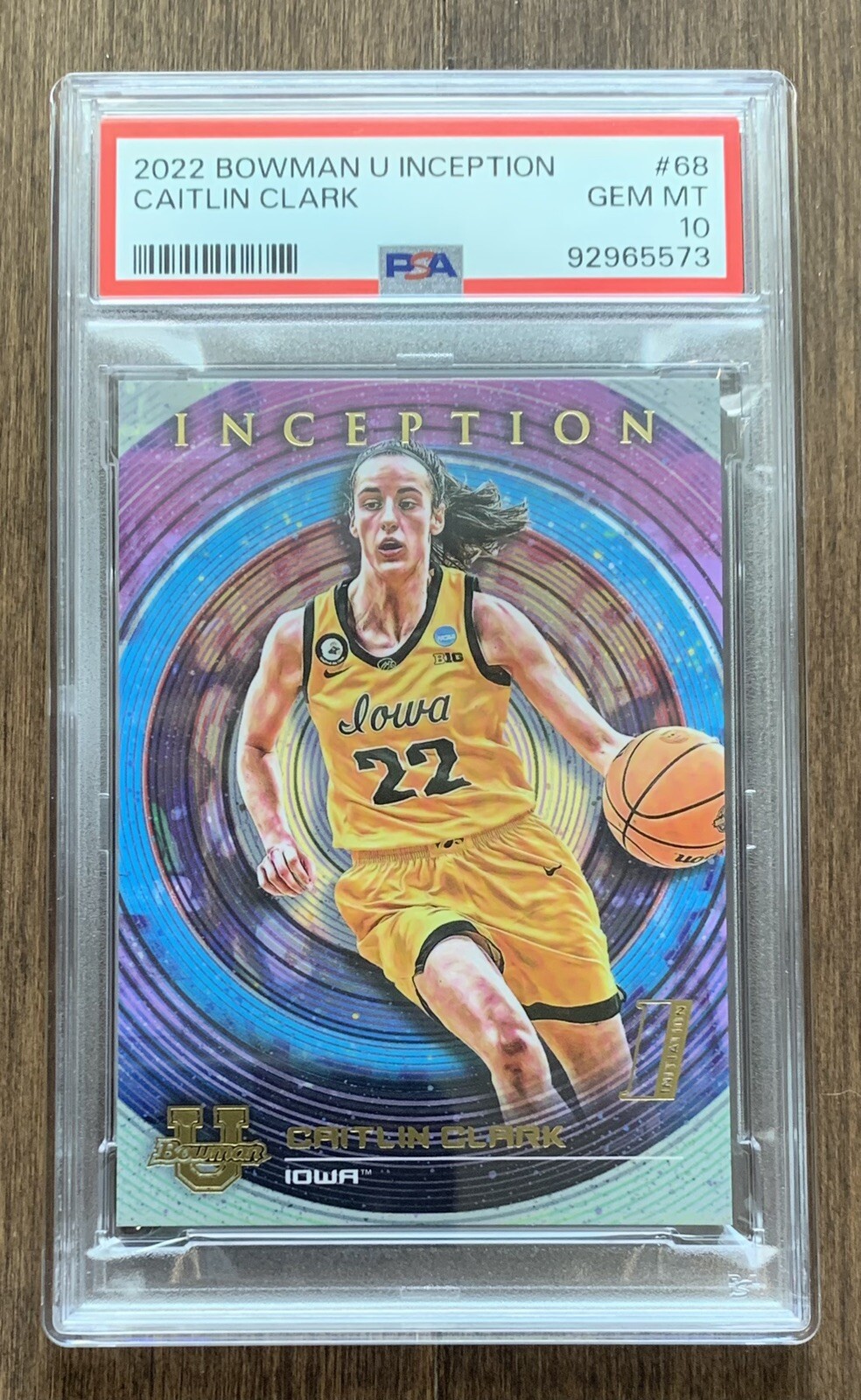 2022 Bowman U Inception #68 Caitlin Clark PSA 10 RC