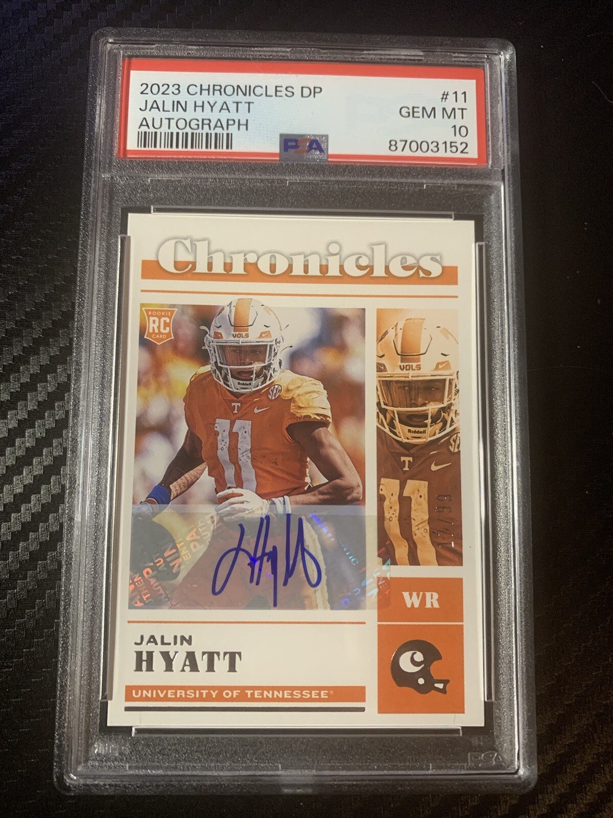 2023 Panini Chronicles DP JALIN HYATT Rookie Auto /99 #11 🔥 PSA 10 🔥