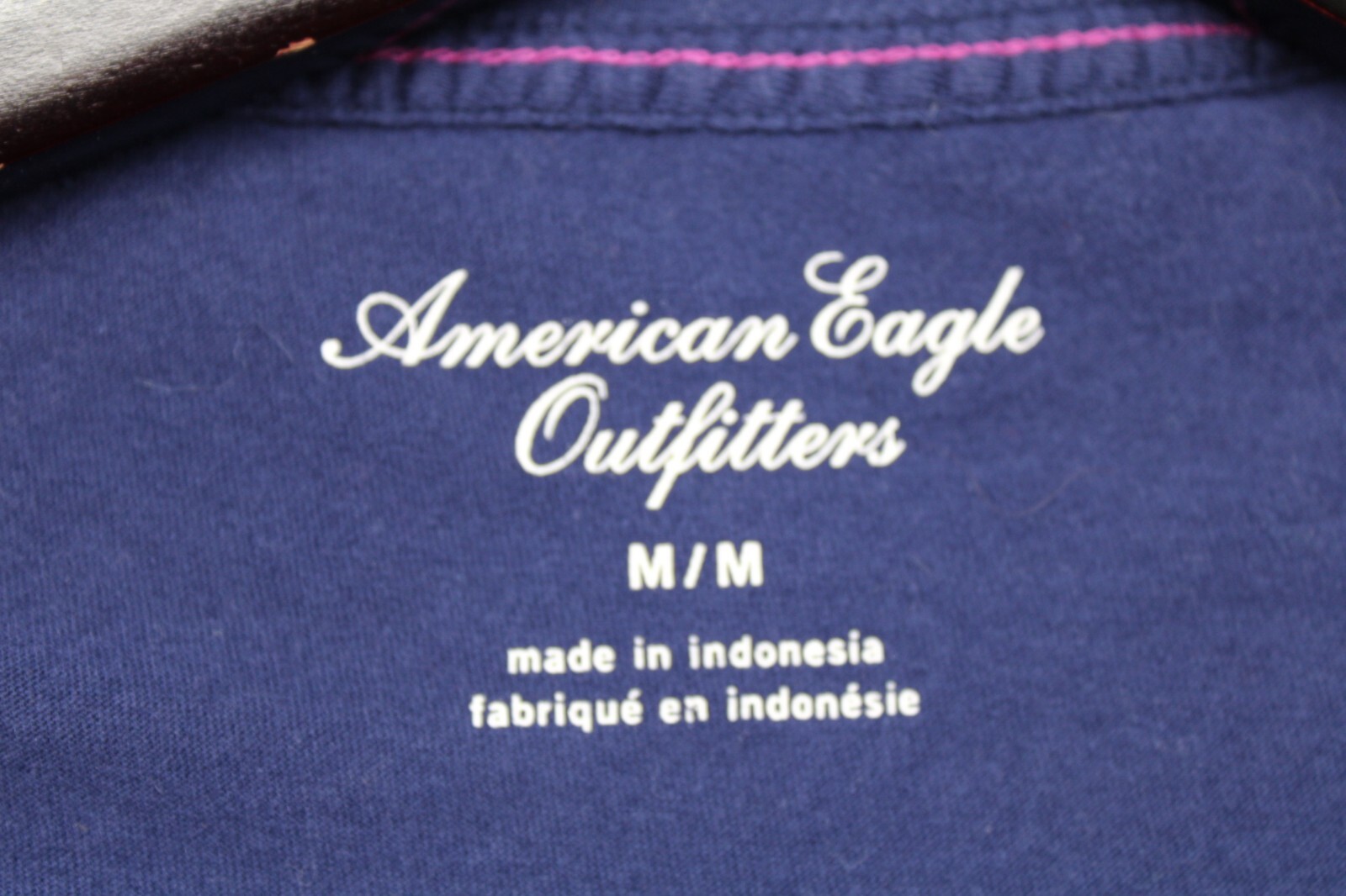 American Eagle TShirt Top Women's Size M Blue Graphic Short Sleeve