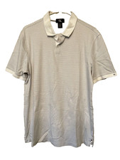 Calvin Klein Polo Shirt Men  s M Short Sleeve Gray Stripe