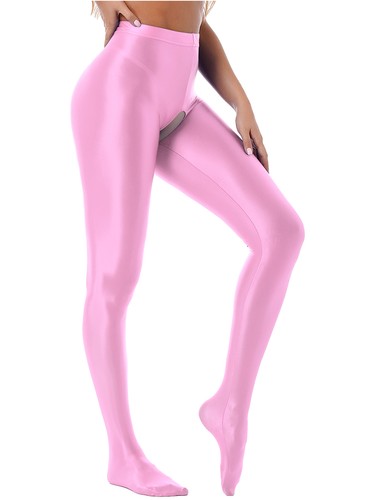 Women's Oil Glossy Pantyhose Shiny High Waist Tights Yoga Pants Sports Trousers - Picture 63 of 203