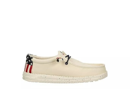 Hey Dude Wally Americana Men's 7 US 40 EU Bone Slip On NEW~~~ - Picture 10 of 10