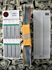 1 Dozen  100-DASH SURE TIP BOARD 0-0 to 9-9 SPORT SCORES Pull Tab Jar Tickets