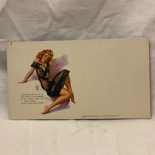 Vintage Ink Blotter Pin-up Girl By Earl Moran Lazy Mary - Picture 5 of 5