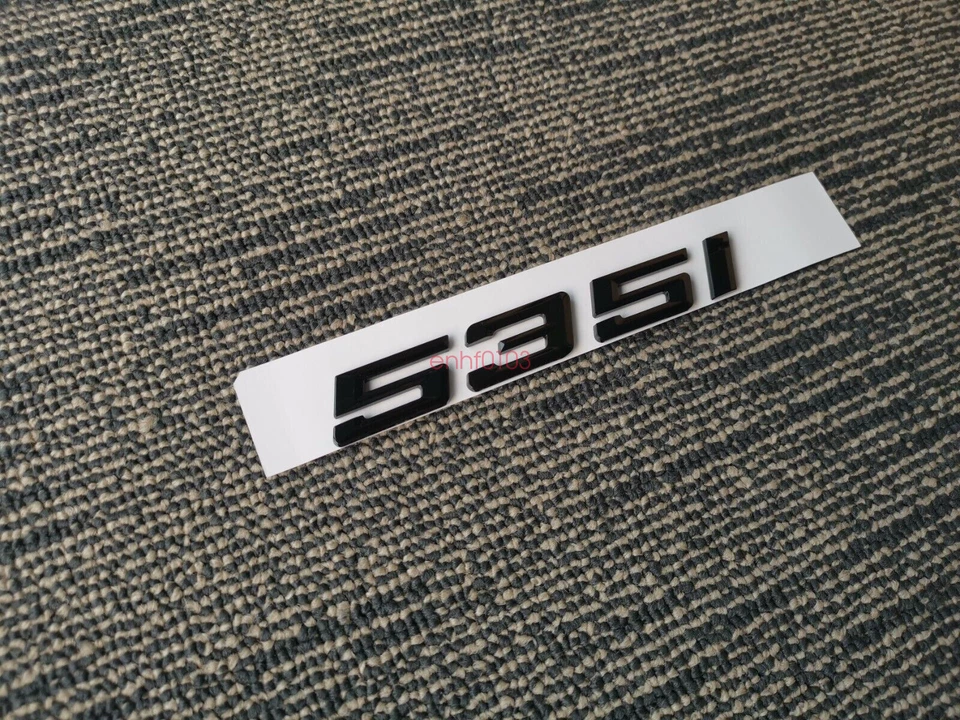 Calcomanía adhesiva emblema maletero trasero insignia negro brillante PARA BMW 5 535i Foto 3 de 4