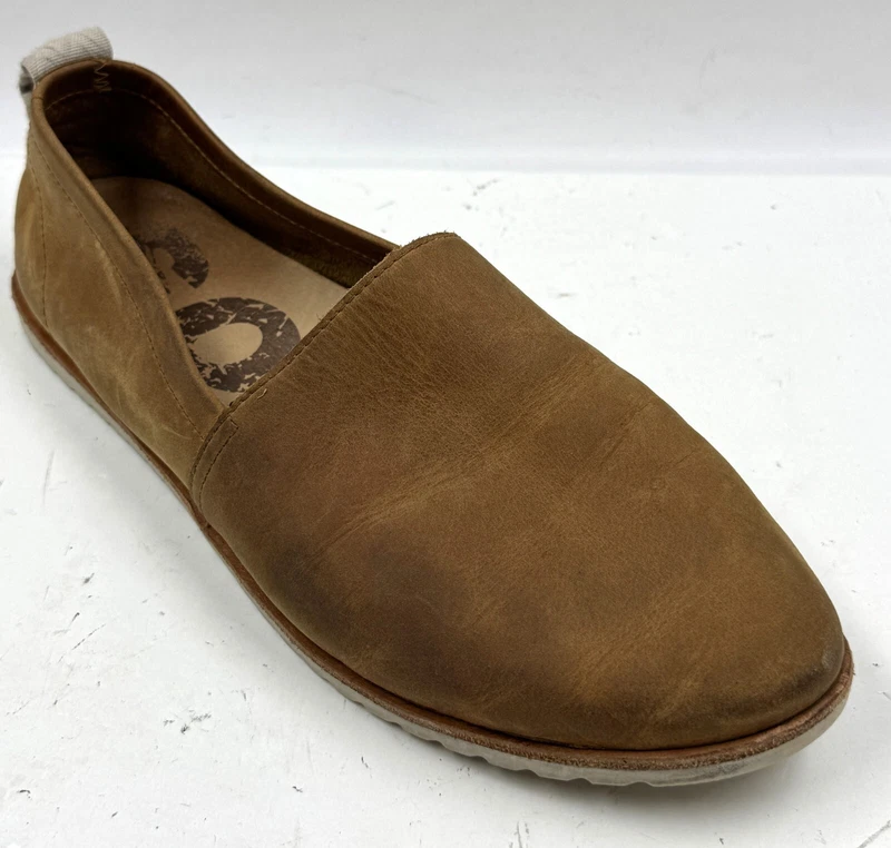 sorel ella leather slip on comfort flats loafers shoes