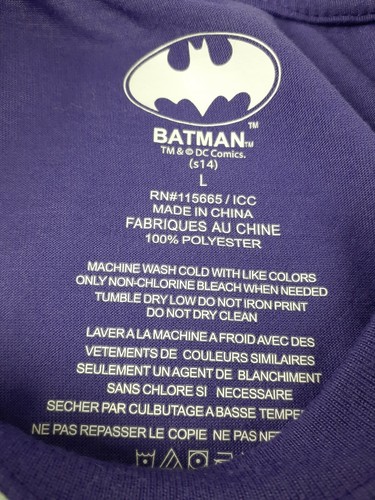 Official DC Comics Batman Joker T-Shirt Purple Men's L. 🔥 - 第 2/2 張圖片