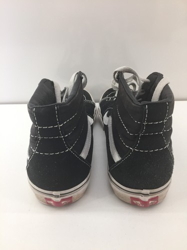 Scarpe da skateboard Vans Old Skool nere bianche alte M6.0W7.5 tela scamosciata 500714 - Foto 4 di 6