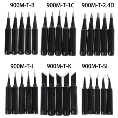 Bleifrei L?tspitze L?ten 5pcs 900M-T Schwarz F??r Saike 936 852d + 909D