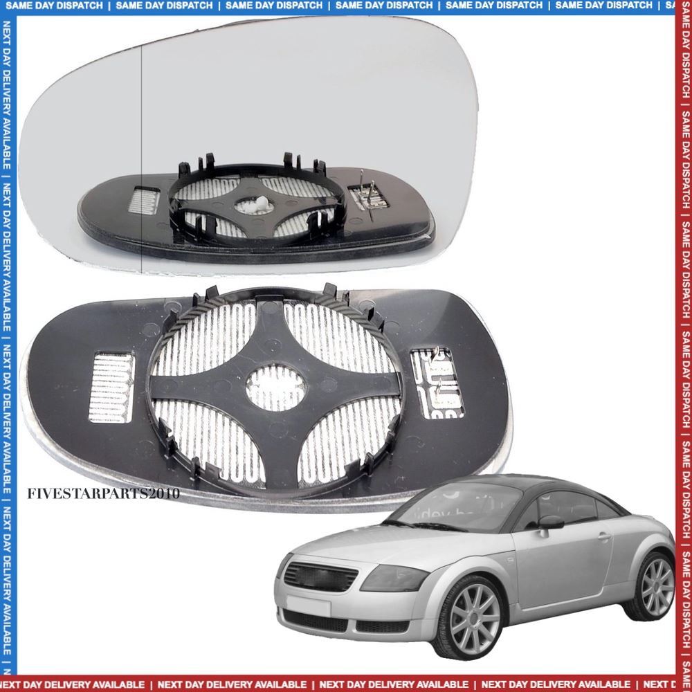 Left passenger Wide Angle side wing mirror glass for Audi TT 99-06 heated