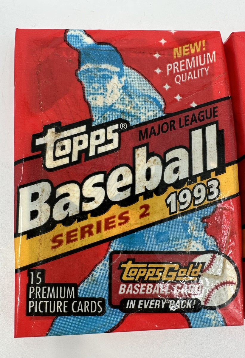 2 Unopened 1993 Topps Series 2 Baseball Card Packs Wax Sealed | eBay