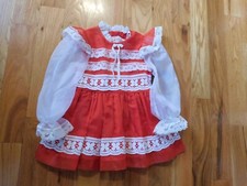 Jill Lynn Toddler Party Dress Vintage USA Tieback Sheer Sleeves 4T