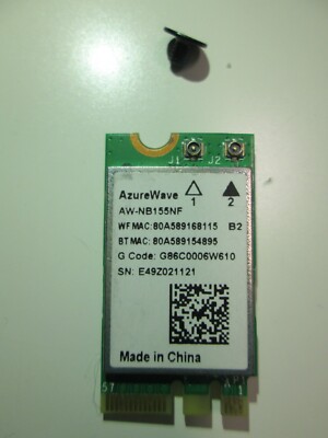 TARJETA WIFI INALÁMBRICA Azurewave AW-NB182NF TOSHIBA  G86C0006W210