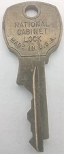 Vintage Key National Cabinet Lock USA 4041P0 Appx 2" Replacement Locks Brass