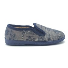 Pantofole da bambino asilo ciabatta casa grigio comodo slip on 24 26 29 cotone