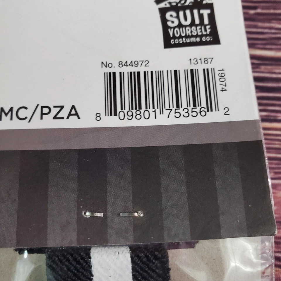 Black And Bone Suspenders Mens Adult Skeleton Halloween Costume NEW - Image 4 of 4