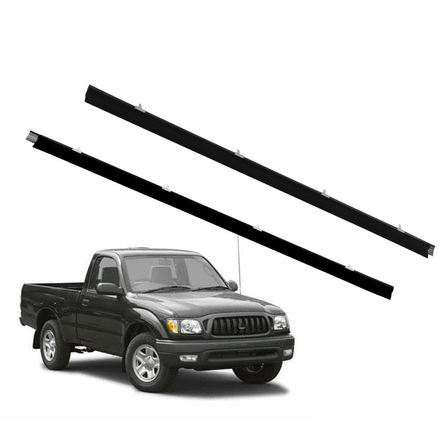 WP685VZ Fit for Toyota Tacoma 1995-2014 2pcs Front Door Window Belt Weatherstrip