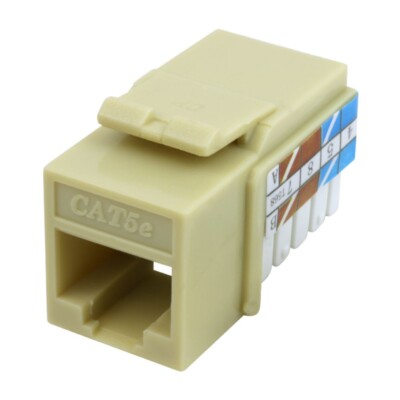 Construct Pro  RJ45 Cat5e Keystone Jack Insert (Ivory)