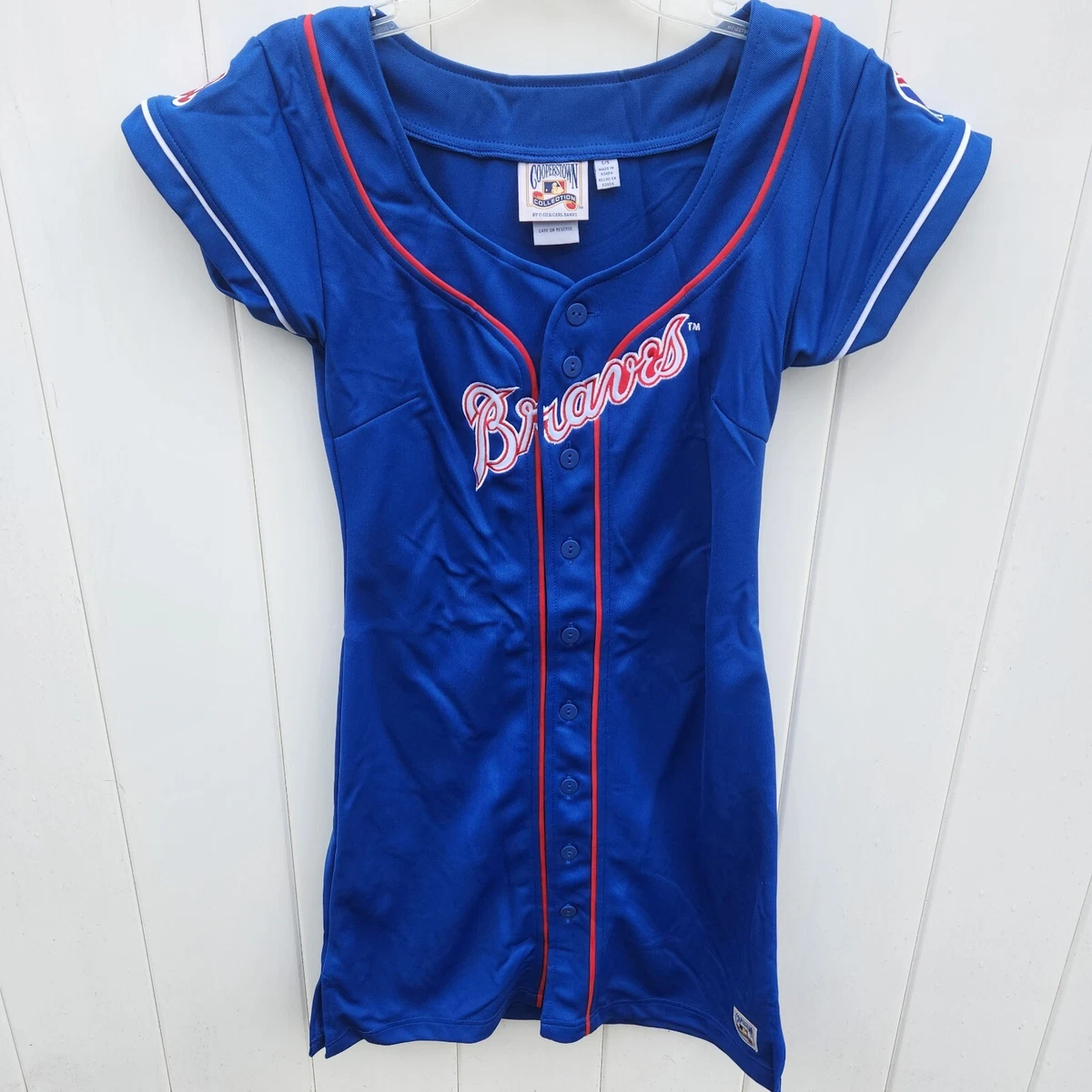 dress up baseball jersey Haase Unlimited Atlanta Style Ladies – Soft Cotton Nightshirt & Beach Cover-Up On the back