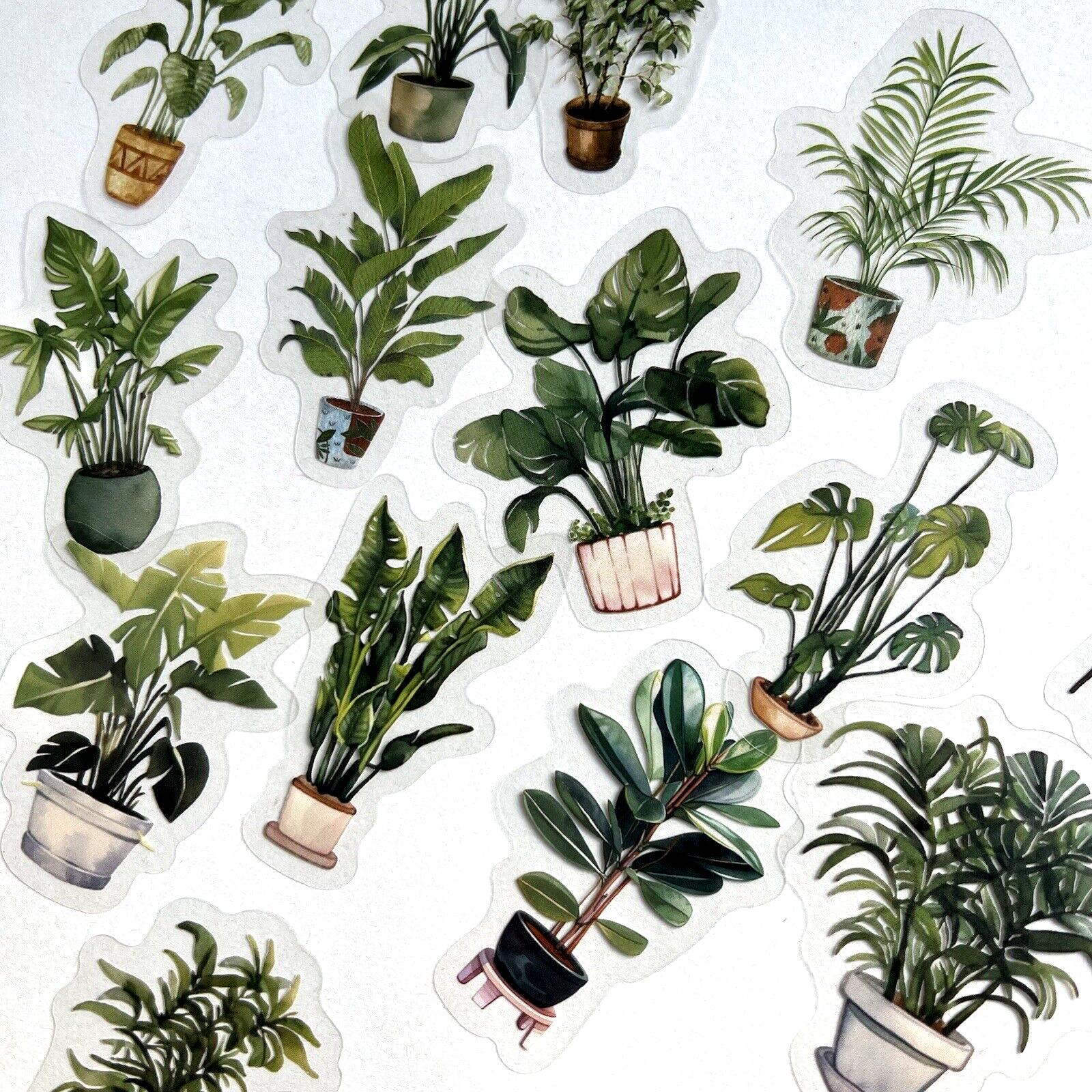 House Plant Flake Stickers Junk Journal Collage Scrapbooking Planner