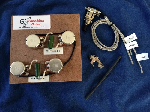 The Blues Prewired Harness For Gibson Epi Les Paul Short Shaft Pots Switch