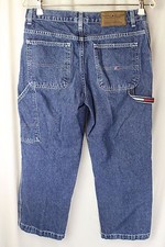 VINTAGE TOMMY HILFIGER Womens Denim Capris Cropped Carpenter Jeans Sz 4