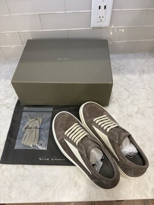 Rick Owens Vintage Hollywood Sneakers Dust/Milk Suede Size 45 EU / 11-11.5 US