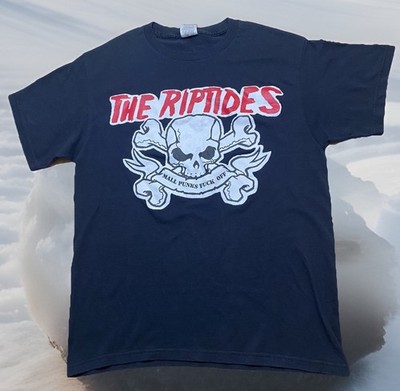THE RIPTIDES PUNK Band Concert Tee T-Shirt Mall Punks F* k Off Medium Rock Tour