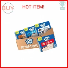 Pop-Tarts Toaster Pastries, Breakfast Foods, Kids Snacks, Variety Pack (60 Pop-T