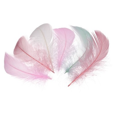 300 Pcs Morandi Mix Craft Feathers, 2-4 Inch Colored Fluffy Feathers