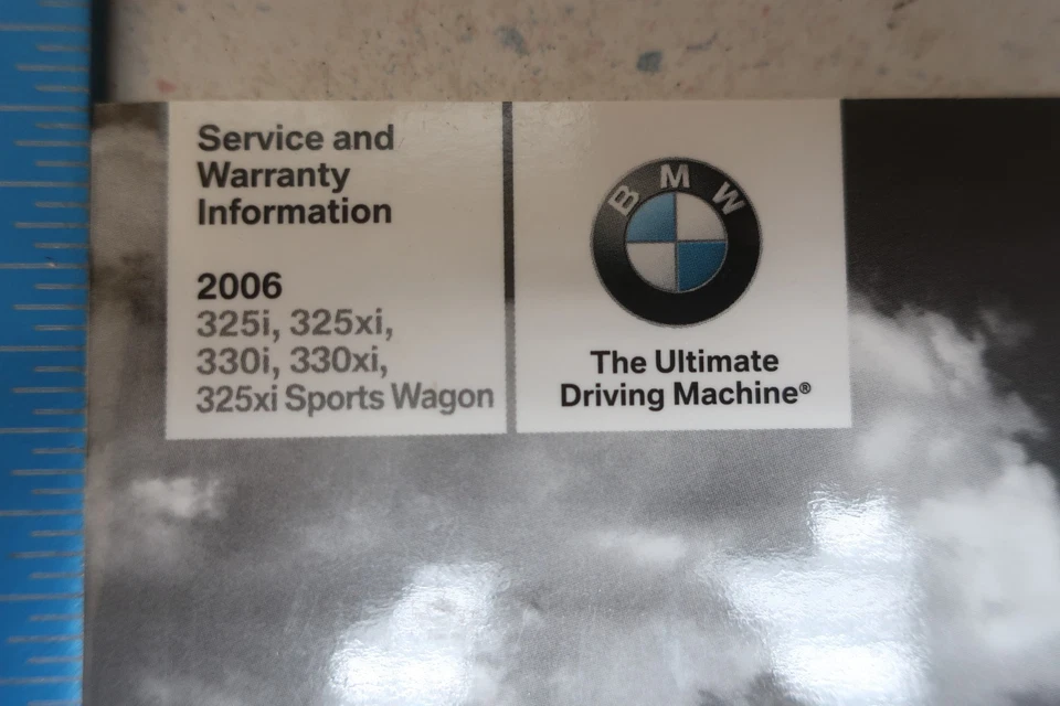 BMW 325I 325XI 2006 SOLO SUPLEMENTO servicio de mantenimiento manual del propietario libro S1 Foto 2 de 2