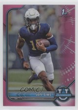 2021-22 Bowman U Chrome Prospects Pink Refractor Jeff Sims #44 0hk3