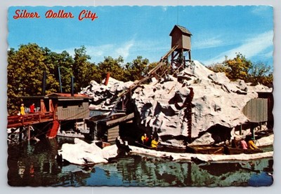 Vintage Silver Dollar City Flooded Mine Postcard Missouri Dexter Press
