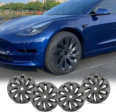 Mayde 18-Inch Hub Caps fits 2020-2023 Tesla Model 3, Gunmetal Gray 
