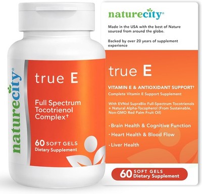 NatureCity True-E Full Spectrum Tocotrienols Vitamin E&Natural Alpha Tocopherol