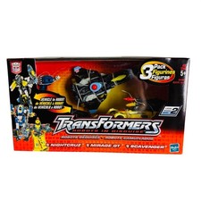 Hasbro 2002 Transformers Robots in Disguise Nightcruz Mirage GT  Scavenger Set