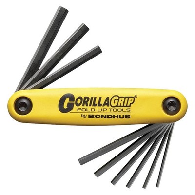 Bondhus GorillaGrip Foldup HEX Tool: SAE (9 Tips)