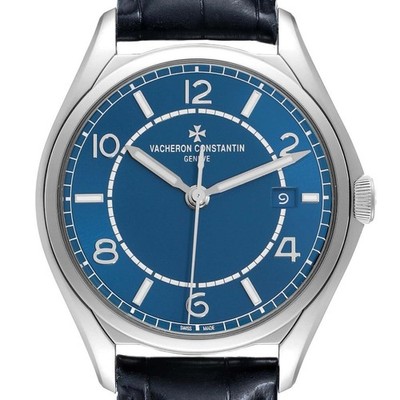 Vacheron Constantin Fifty Six Blue Dial Steel Mens Watch 4600E Card
