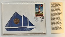 1973 Barbados 10 Cent Coin 1st Day Cover, Stamp & Info Card 99 Company