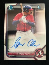 2022 Bowman Chrome Draft IGNACIO NACHO ALVAREZ 1st Rookie AUTO Atlanta Braves RC