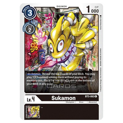 Digimon Card Game Release Special Booster Ver.1.5 (BT01-03) Sukamon (Common)...