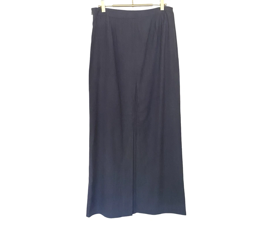 Maxi falda August Silk para mujer talla 12 gris 72 % seda mezcla de lana oficina comercial Foto 2 de 4