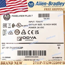 New in Box AB 2711P-T12W22D9P/B PanelView Plus 7Color Touch 2711P-T12W22D9P serB
